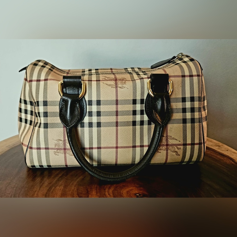 Burberry Black and Plaid Handbag